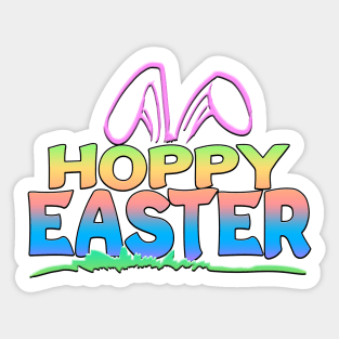 Hoppy Easter Bunny Ears Sticker